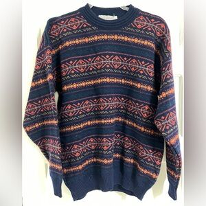 Jamie Watson Vintage Womens Sweater Navy Blue Made in Scotland Wool Size 2